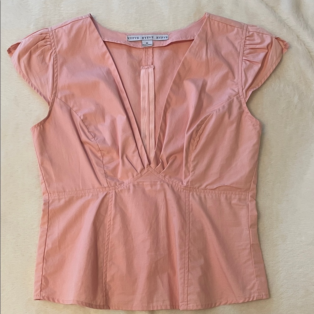 Pink Deep V Top
